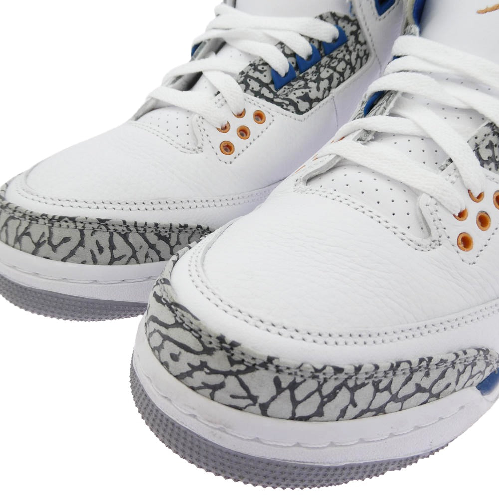 NIKE ナイキ 23SS DM0967-148 GS Air Jordan 3 Retro True Blue and Copper GS エアジョーダン3 レトロ トゥルーブルー アンド コッパー スニーカー ホワイト系 ブルー系 25cm【中古】