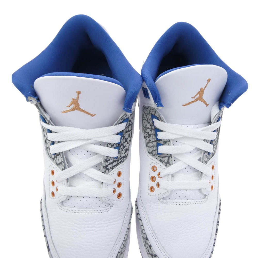 NIKE ナイキ 23SS DM0967-148 GS Air Jordan 3 Retro True Blue and Copper GS エアジョーダン3 レトロ トゥルーブルー アンド コッパー スニーカー ホワイト系 ブルー系 25cm【中古】