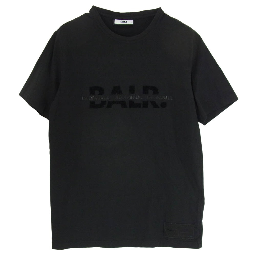 ボーラー フェルト ラバー ロゴ クルーネック ショートスリーブ 半袖 Tシャツ ブラック系 M【中古】