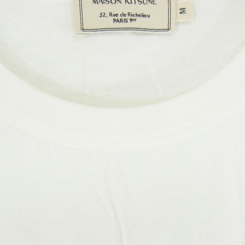 MAISON KITSUNE メゾンキツネ AW00100AT150 ロゴ メッセージ 半袖 Tシャツ ホワイト系 M【中古】