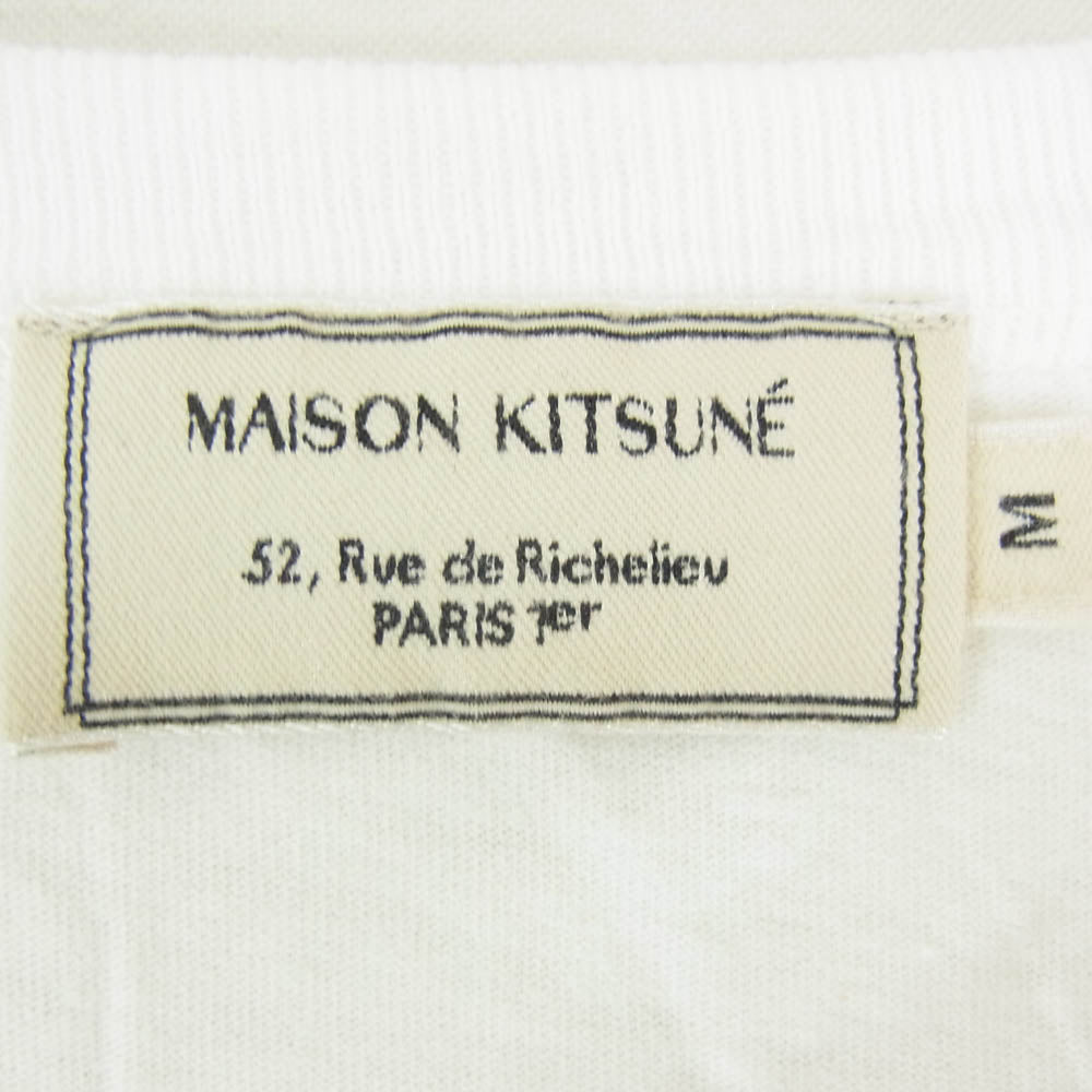 MAISON KITSUNE メゾンキツネ AW00100AT150 ロゴ メッセージ 半袖 Tシャツ ホワイト系 M【中古】