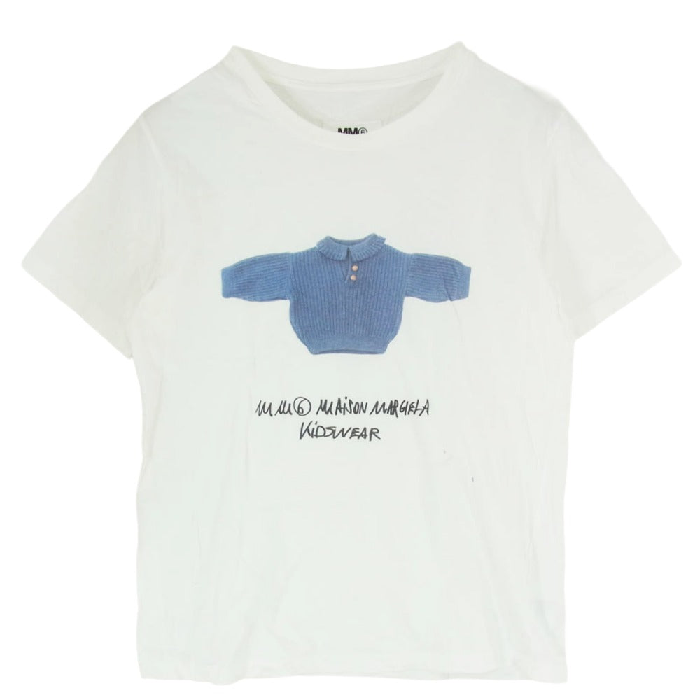 MAISON MARGIELA メゾンマルジェラ S52GC0103 S21058 MM6 KIDS WEAR PRINTED TEE キッズウェア プリント 半袖 Tシャツ TEE ホワイト系 S【中古】