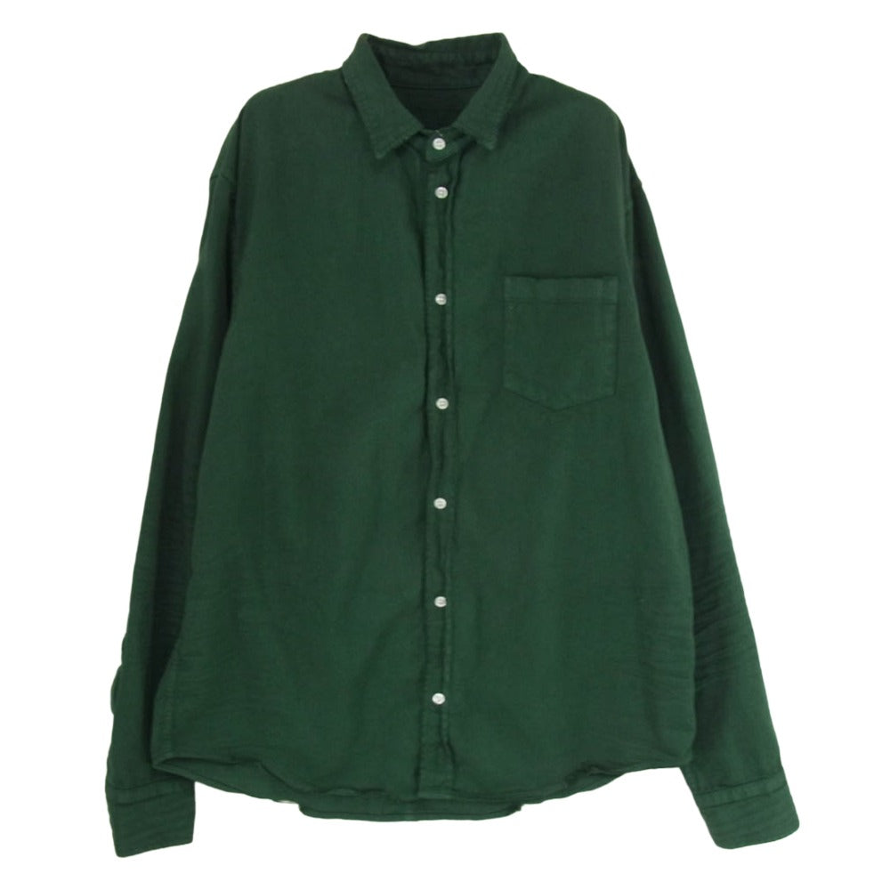 Frank&Eileen フランクアンドアイリーン 3620700050 LUKE STONE WASH INDIG ルーク ストーンウォッシュ インディゴ グリーン 長袖 シャツ グリーン系 S【中古】