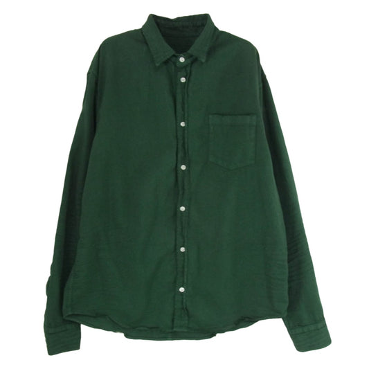Frank&Eileen フランクアンドアイリーン 3620700050 LUKE STONE WASH INDIG ルーク ストーンウォッシュ インディゴ グリーン 長袖 シャツ グリーン系 S【中古】