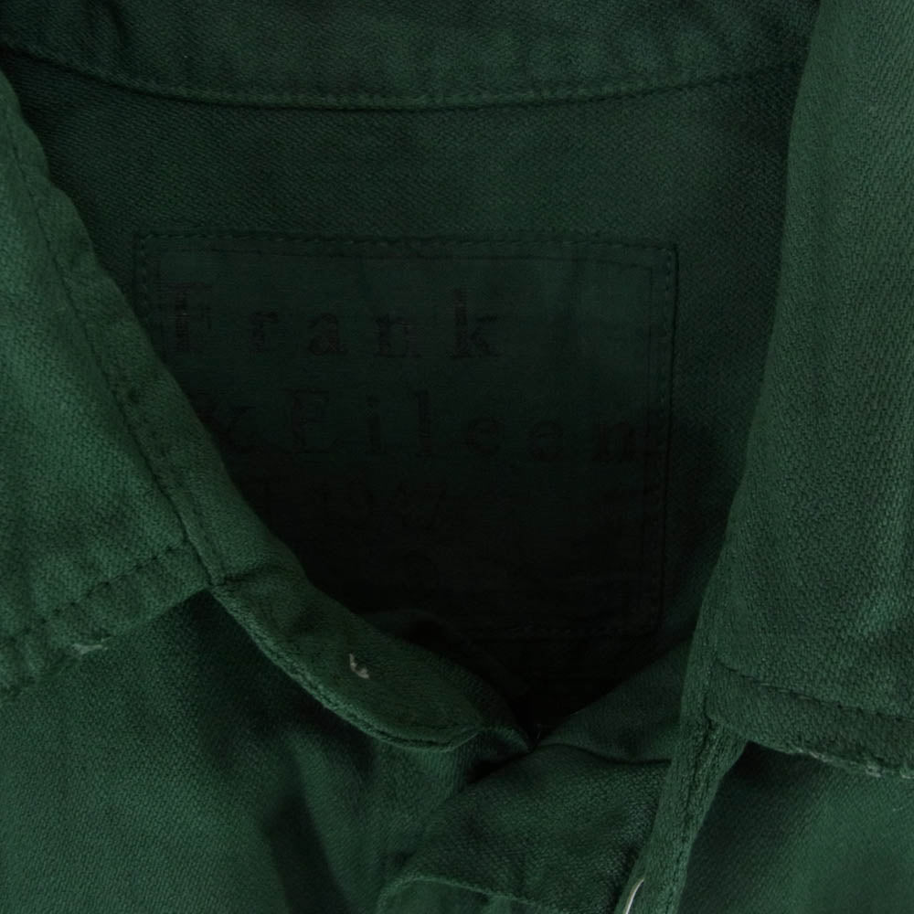 Frank&Eileen フランクアンドアイリーン 3620700050 LUKE STONE WASH INDIG ルーク ストーンウォッシュ インディゴ グリーン 長袖 シャツ グリーン系 S【中古】