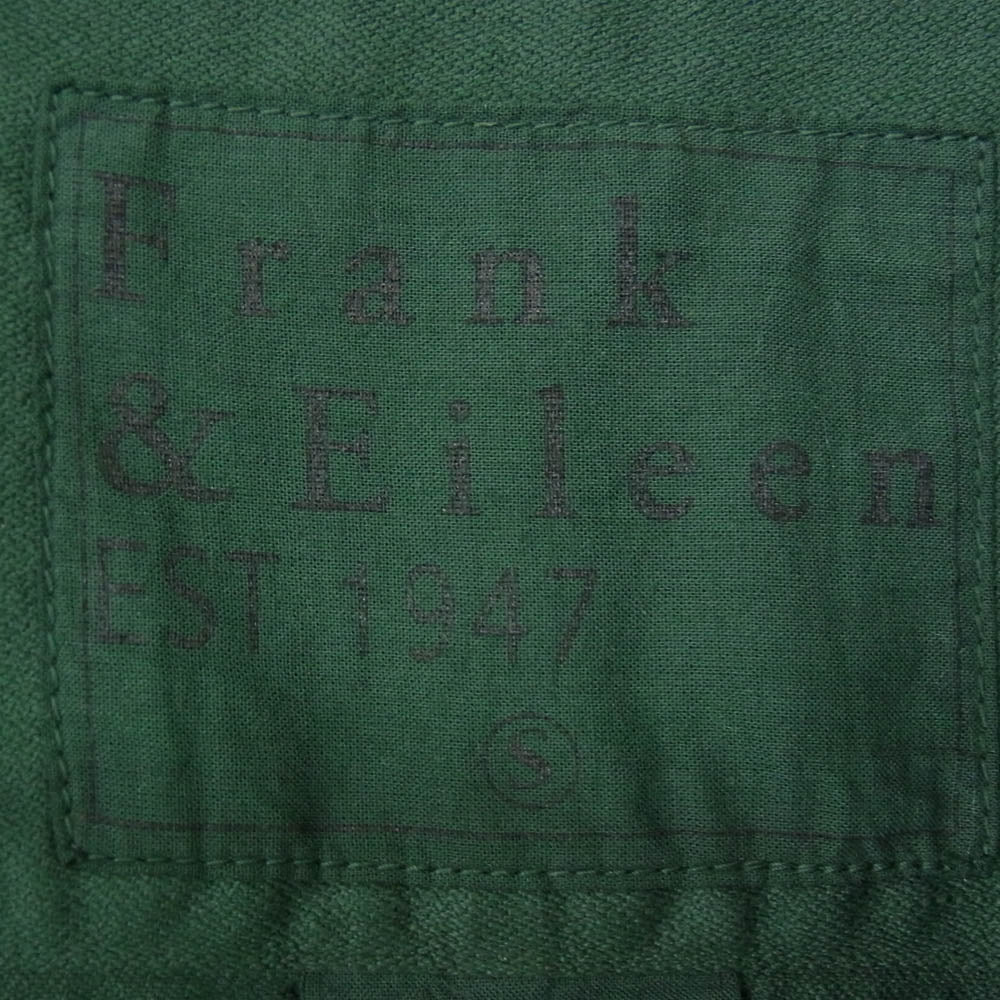 Frank&Eileen フランクアンドアイリーン 3620700050 LUKE STONE WASH INDIG ルーク ストーンウォッシュ インディゴ グリーン 長袖 シャツ グリーン系 S【中古】