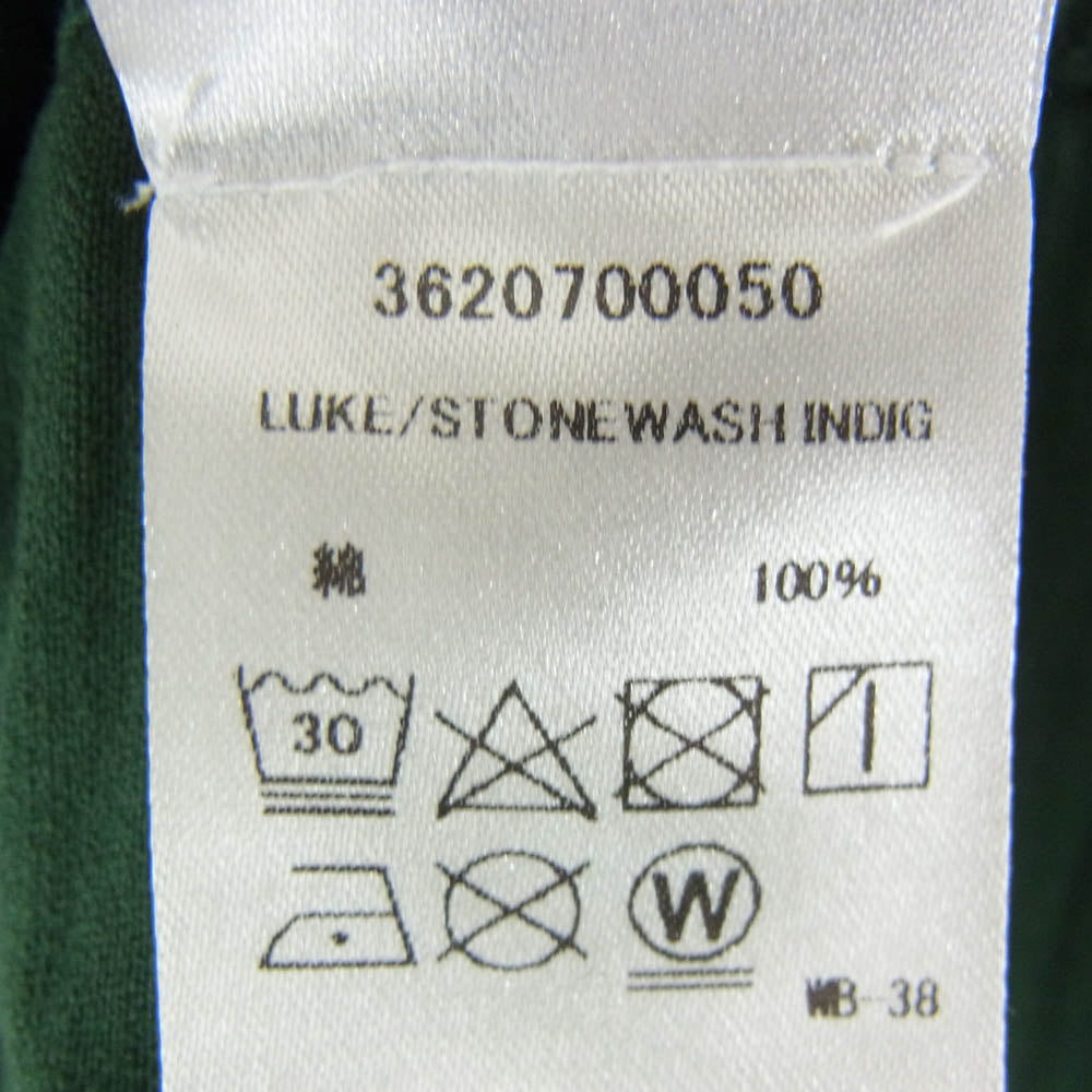 Frank&Eileen フランクアンドアイリーン 3620700050 LUKE STONE WASH INDIG ルーク ストーンウォッシュ インディゴ グリーン 長袖 シャツ グリーン系 S【中古】