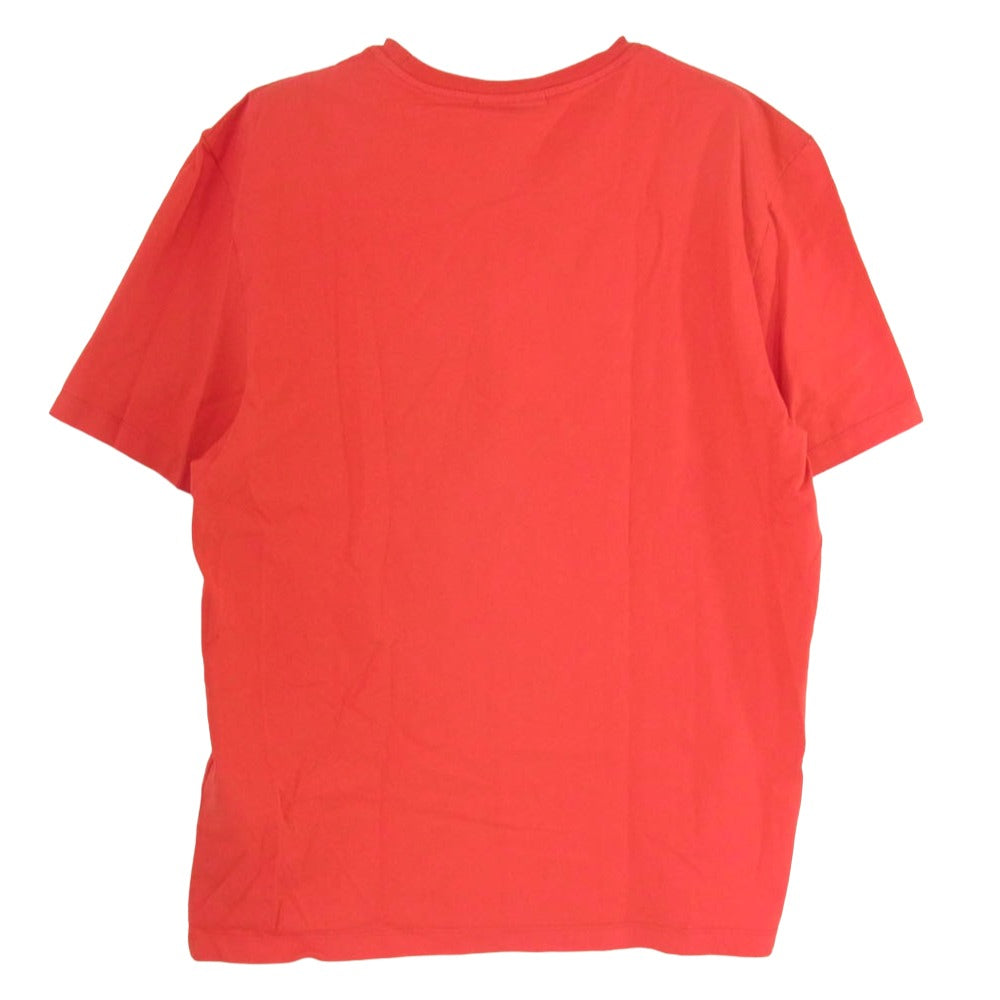 MAISON KITSUNE メゾンキツネ 韓国 限定 カレッジロゴ プリント ショートスリーブ 半袖 Ｔシャツ TEE レッド系 L【極上美品】【中古】