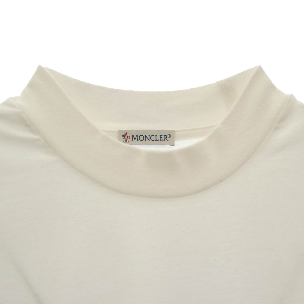 MONCLER モンクレール 23AW I20918C00050 89AA2 SS T-SHIRT ポケットロゴ 刺繍 ショルダーワッペン 半袖 Tシャツ TEE ホワイト系 XS【中古】