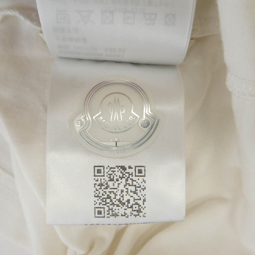 MONCLER モンクレール 23AW I20918C00050 89AA2 SS T-SHIRT ポケットロゴ 刺繍 ショルダーワッペン 半袖 Tシャツ TEE ホワイト系 XS【中古】