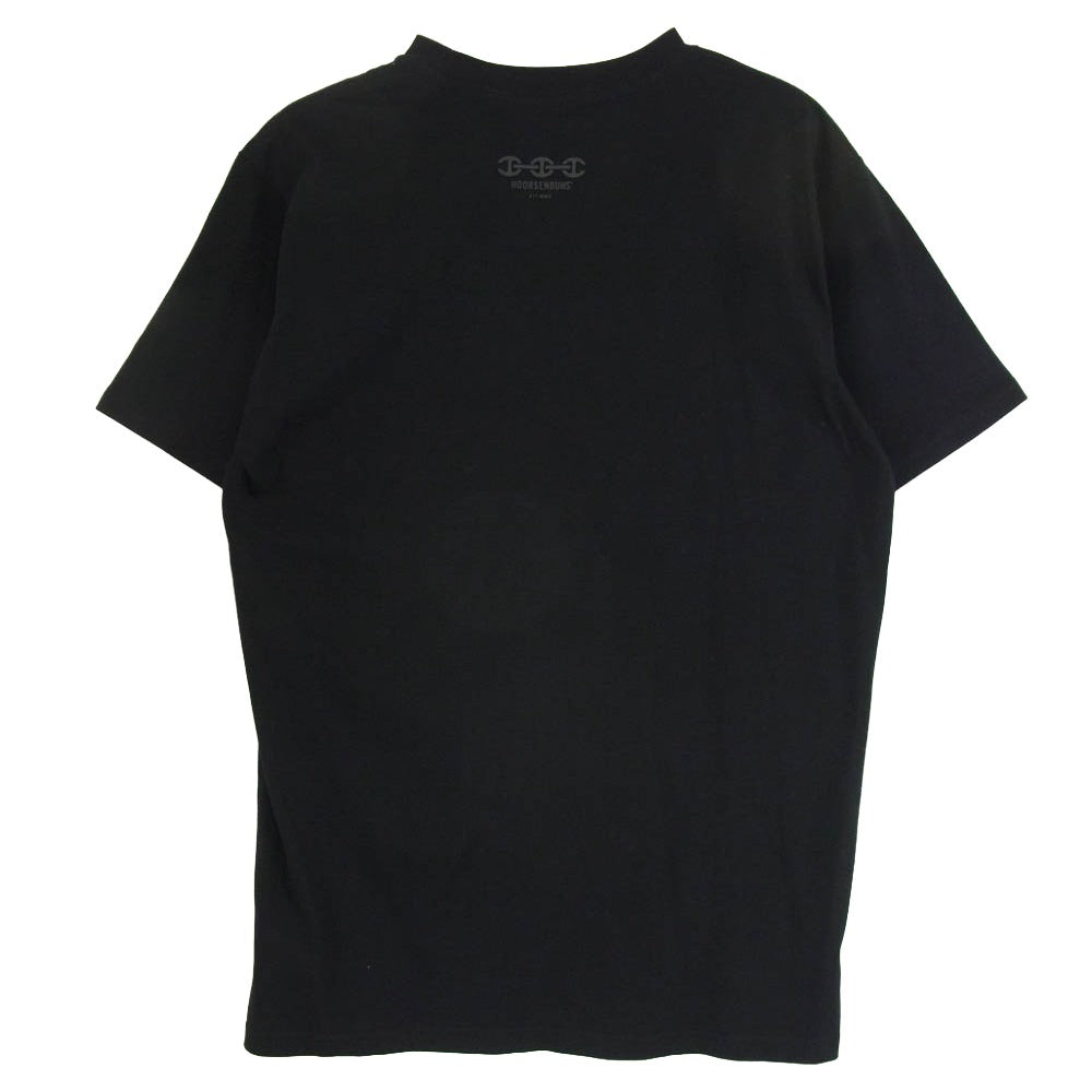 HOORSENBUHS ホーセンブース 9920900156 サザビーリーグ 国内正規品 Logo Cotton Tee バック ラバー ロゴ 半袖 Tシャツ ブラック系 S【中古】