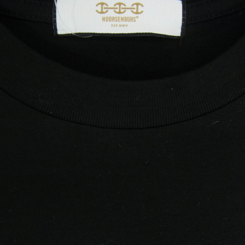 HOORSENBUHS ホーセンブース 9920900156 サザビーリーグ 国内正規品 Logo Cotton Tee バック ラバー ロゴ 半袖 Tシャツ ブラック系 S【中古】