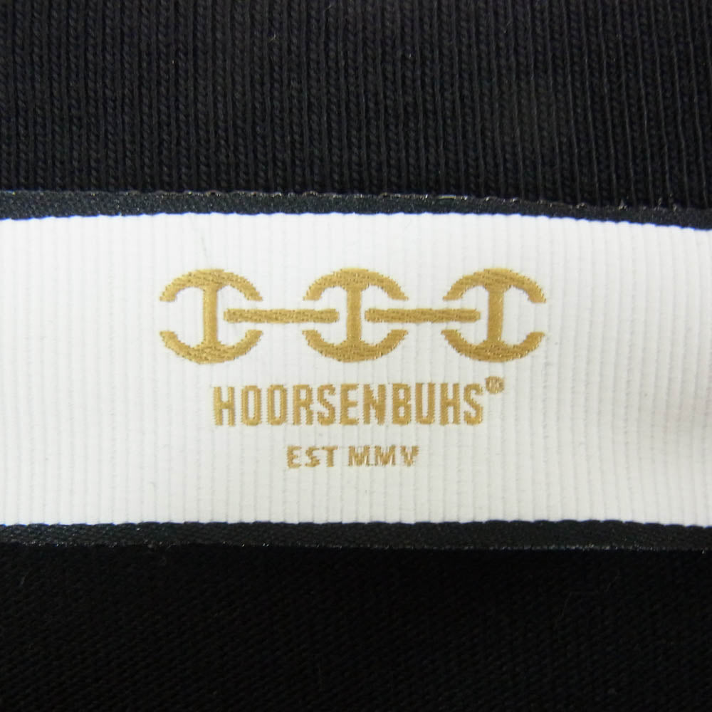 HOORSENBUHS ホーセンブース 9920900156 サザビーリーグ 国内正規品 Logo Cotton Tee バック ラバー ロゴ 半袖 Tシャツ ブラック系 S【中古】
