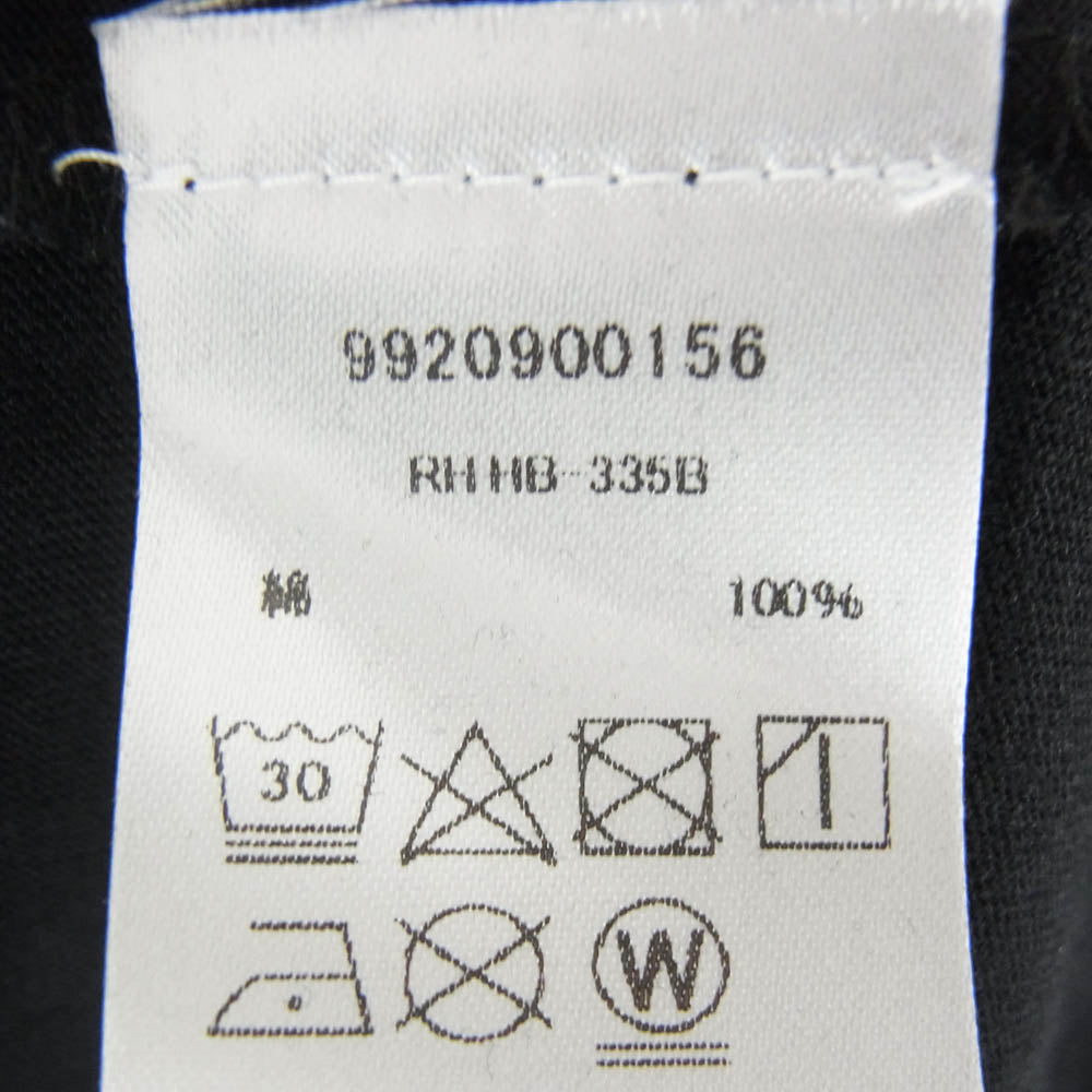 HOORSENBUHS ホーセンブース 9920900156 サザビーリーグ 国内正規品 Logo Cotton Tee バック ラバー ロゴ 半袖 Tシャツ ブラック系 S【中古】