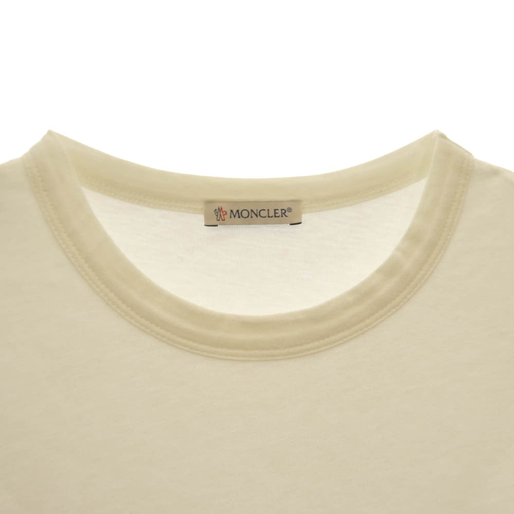 MONCLER モンクレール 20SS F10918C72810 8390T MAGLIA T-SHIRT ロゴ ワッペン 半袖 Tシャツ TEE ホワイト系 S【中古】