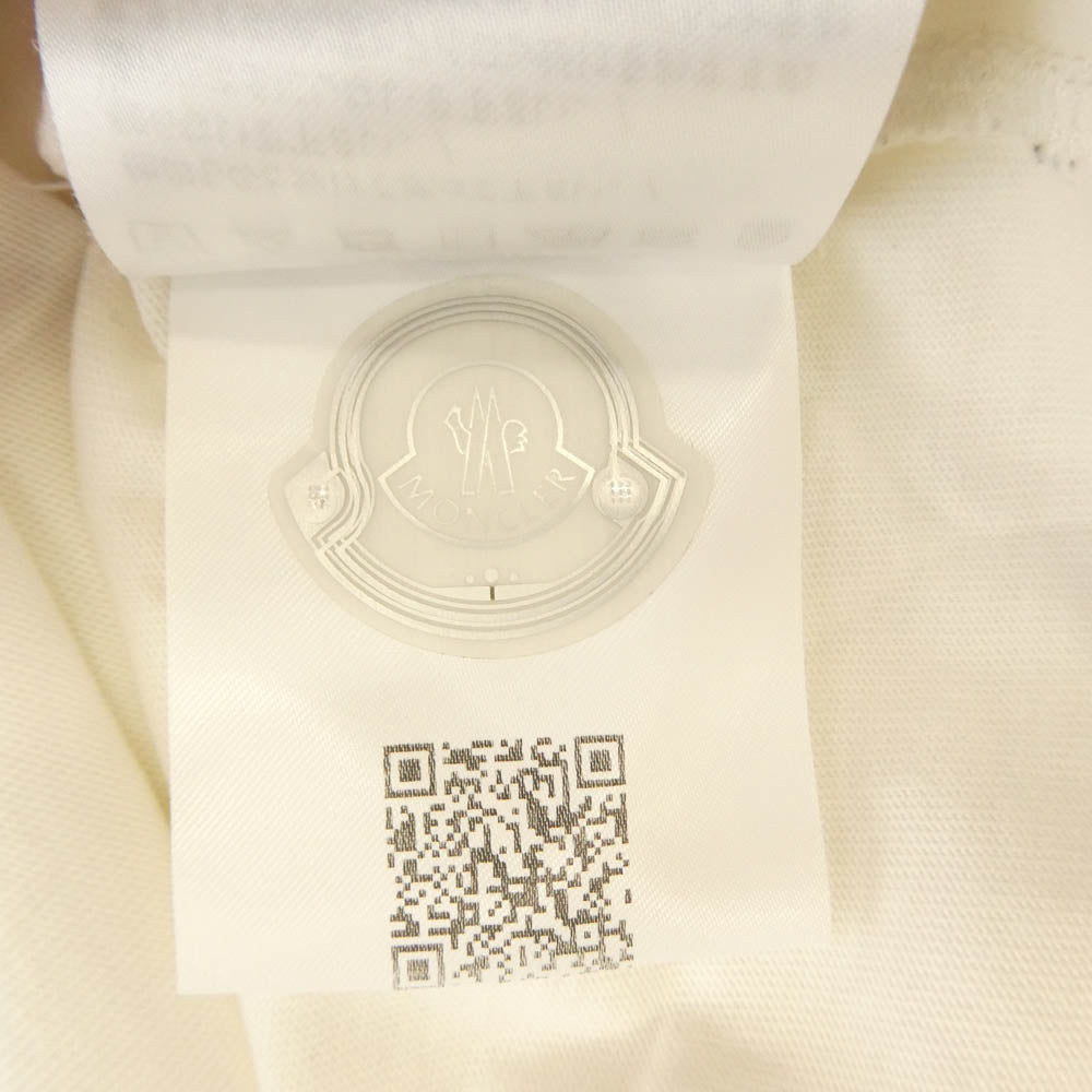 MONCLER モンクレール 20SS F10918C72810 8390T MAGLIA T-SHIRT ロゴ ワッペン 半袖 Tシャツ TEE ホワイト系 S【中古】