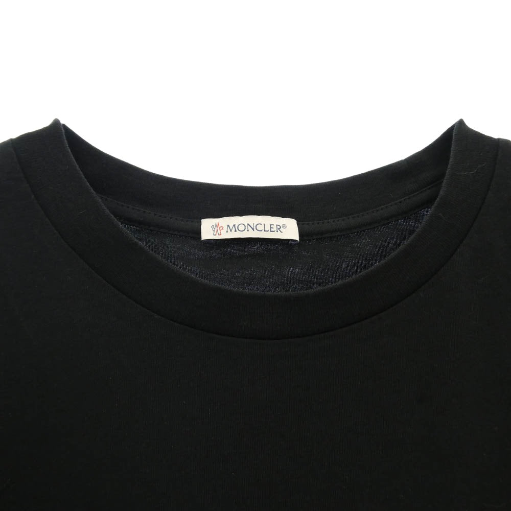 MONCLER モンクレール 21AW G20918C00040 829H8 ロゴワッペン付 バック アニメ ベロア プリント 半袖 Tシャツ TEE ブラック系 M【中古】