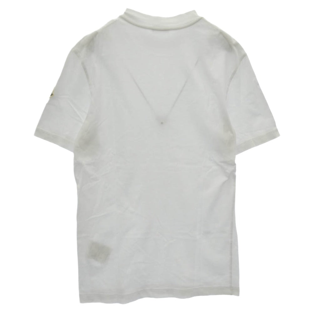 MONCLER モンクレール 21AW G20918C00025 8390T SS T-SHIRT ロゴ ワッペン ネック ロゴ プリント 半袖 Tシャツ TEE ホワイト系 XS【中古】