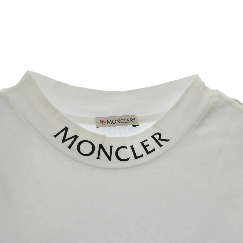 MONCLER モンクレール 21AW G20918C00025 8390T SS T-SHIRT ロゴ ワッペン ネック ロゴ プリント 半袖 Tシャツ TEE ホワイト系 XS【中古】