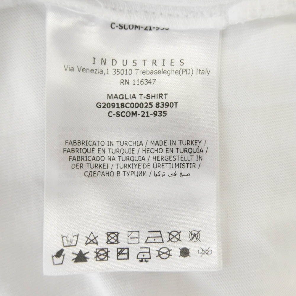 MONCLER モンクレール 21AW G20918C00025 8390T SS T-SHIRT ロゴ ワッペン ネック ロゴ プリント 半袖 Tシャツ TEE ホワイト系 XS【中古】