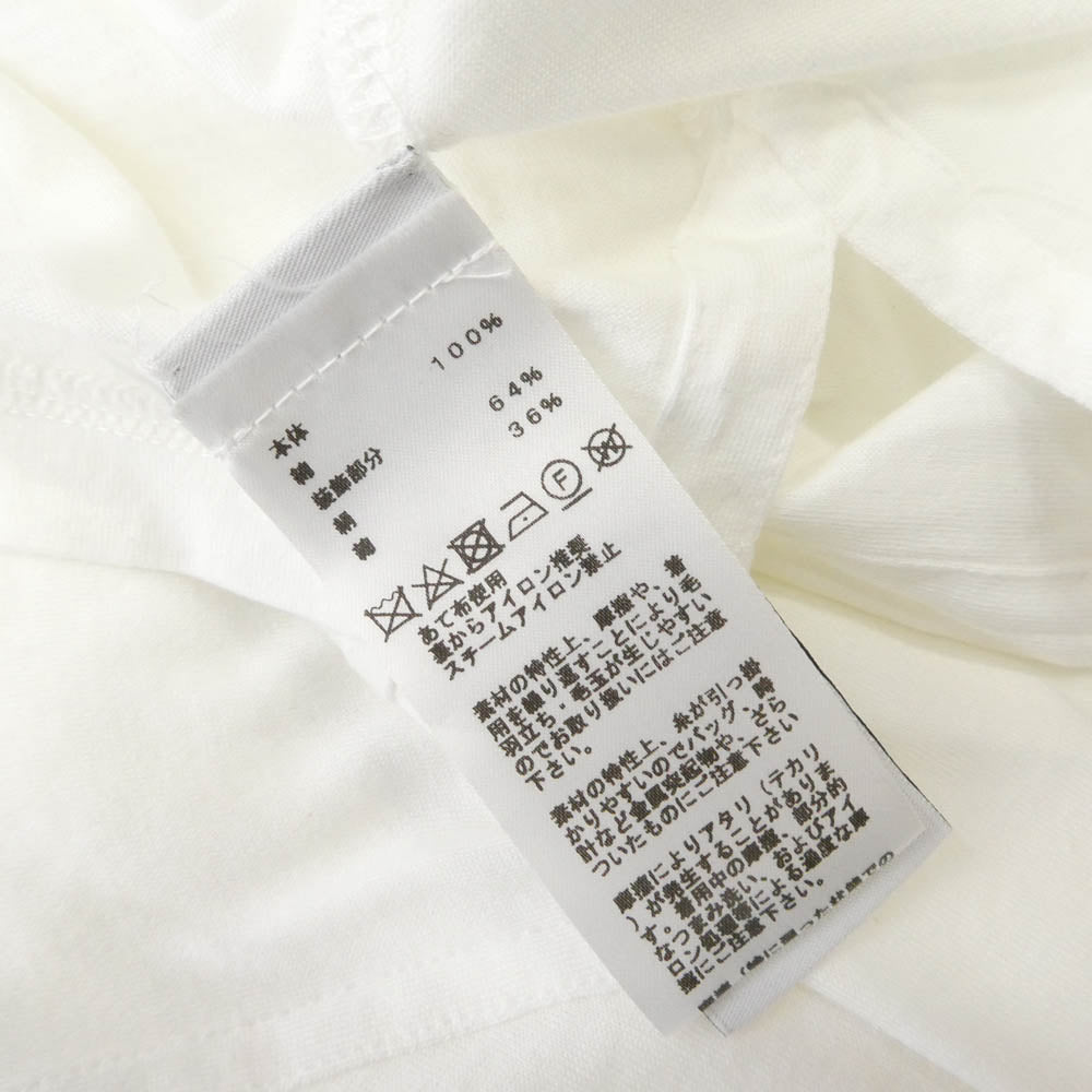 HERMES エルメス ジオメトリック パネル 切替 半袖 Tシャツ カットソー ホワイト系 M【美品】【中古】