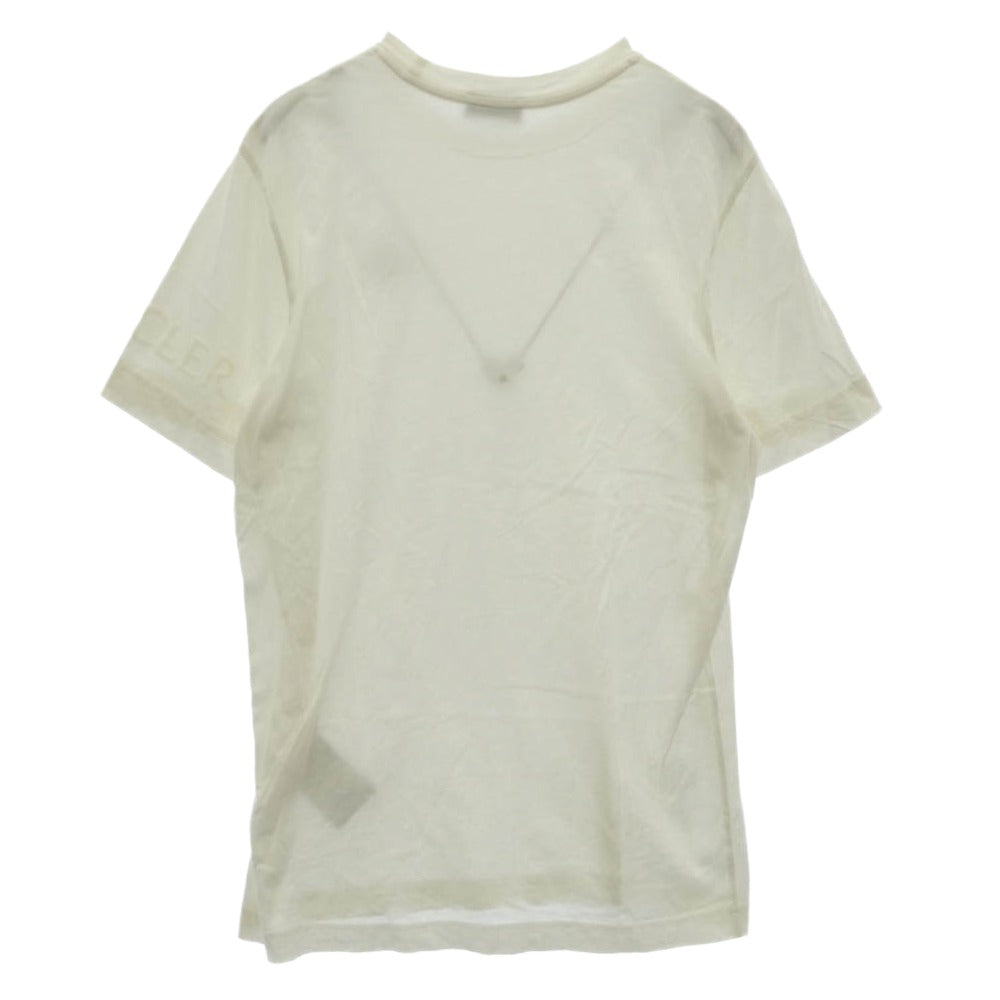 MONCLER モンクレール 25AW K20918C00039 89AYW SS T-SHIRT ラバー ロゴ ワッペン 半袖 Tシャツ TEE ホワイト系 S【中古】