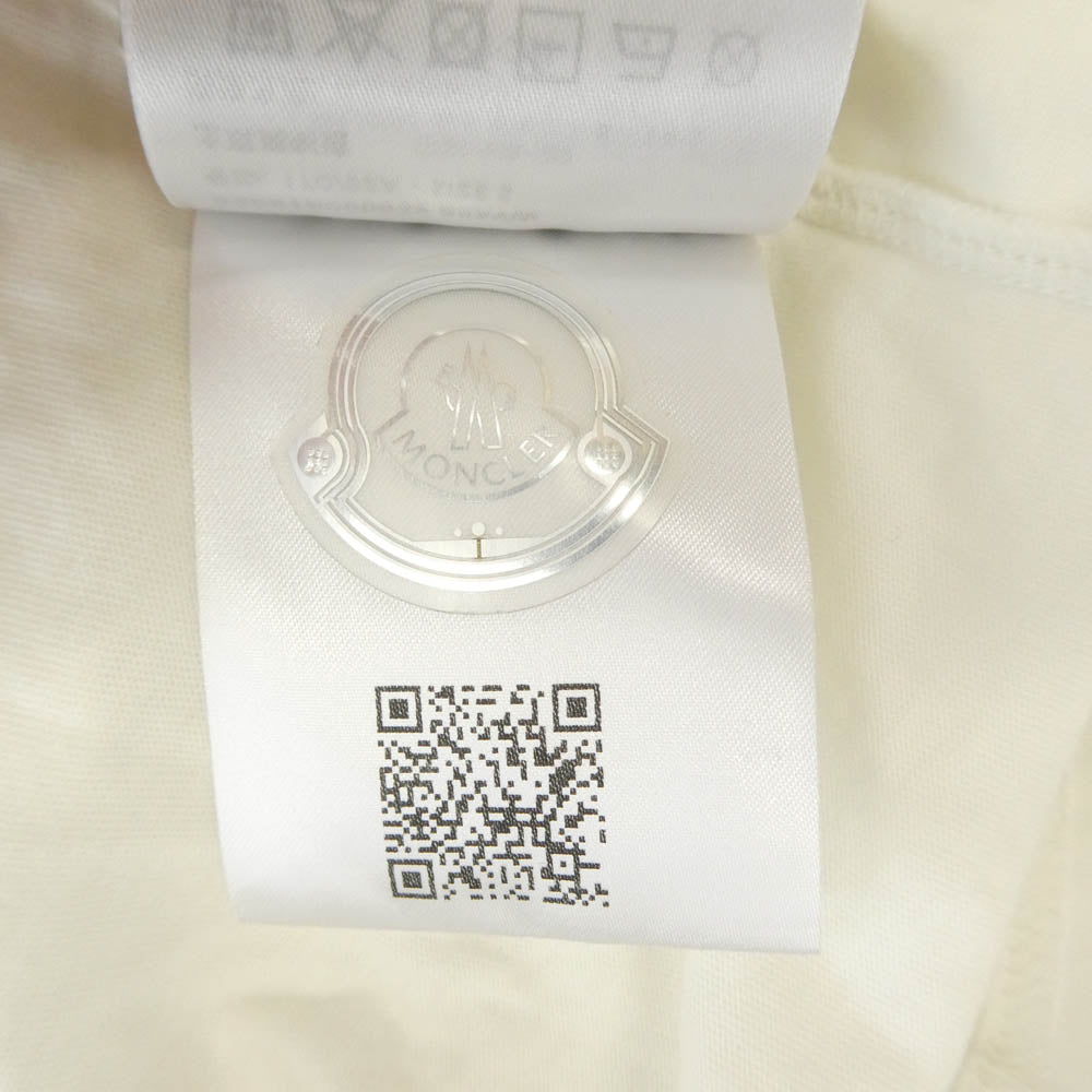 MONCLER モンクレール 25AW K20918C00039 89AYW SS T-SHIRT ラバー ロゴ ワッペン 半袖 Tシャツ TEE ホワイト系 S【中古】