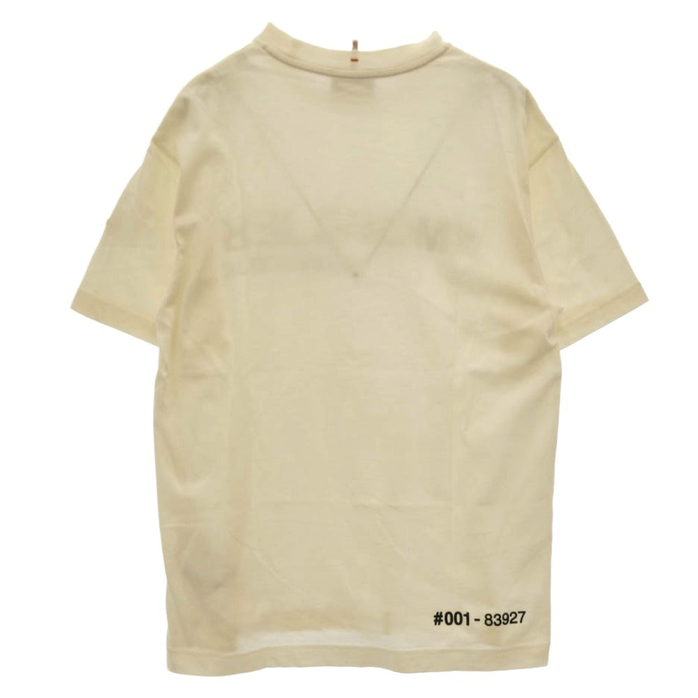 MONCLER モンクレール 23SS I10978C00005 83927 GRENOBLE グルノーブル T-SHIRT MANICA CORTA ラバー ロゴ ヘビーウェイト 半袖 Tシャツ TEE ホワイト系 S【中古】