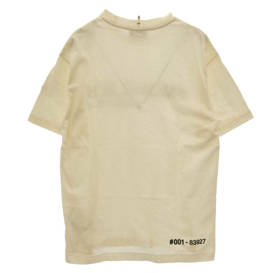 MONCLER モンクレール 23SS I10978C00005 83927 GRENOBLE グルノーブル T-SHIRT MANICA CORTA ラバー ロゴ ヘビーウェイト 半袖 Tシャツ TEE ホワイト系 S【中古】