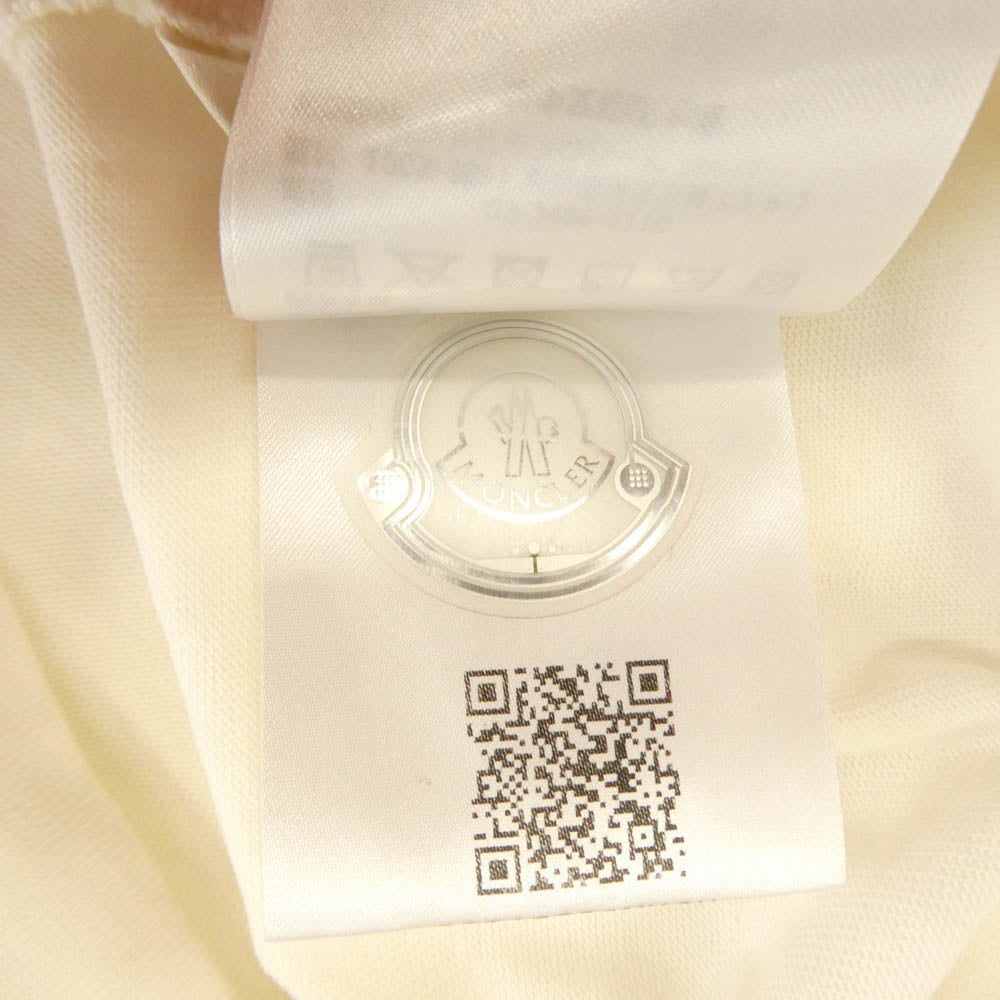 MONCLER モンクレール 23SS I10978C00005 83927 GRENOBLE グルノーブル T-SHIRT MANICA CORTA ラバー ロゴ ヘビーウェイト 半袖 Tシャツ TEE ホワイト系 S【中古】