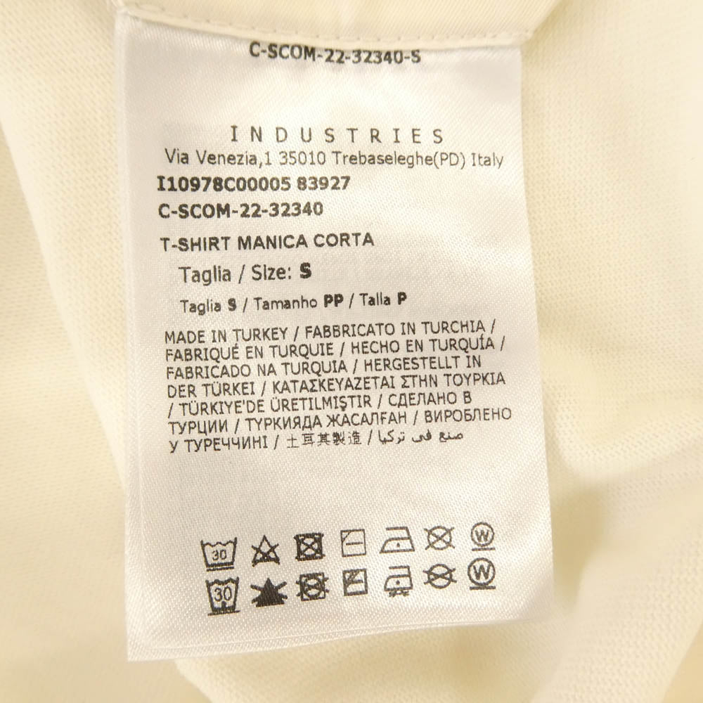 MONCLER モンクレール 23SS I10978C00005 83927 GRENOBLE グルノーブル T-SHIRT MANICA CORTA ラバー ロゴ ヘビーウェイト 半袖 Tシャツ TEE ホワイト系 S【中古】