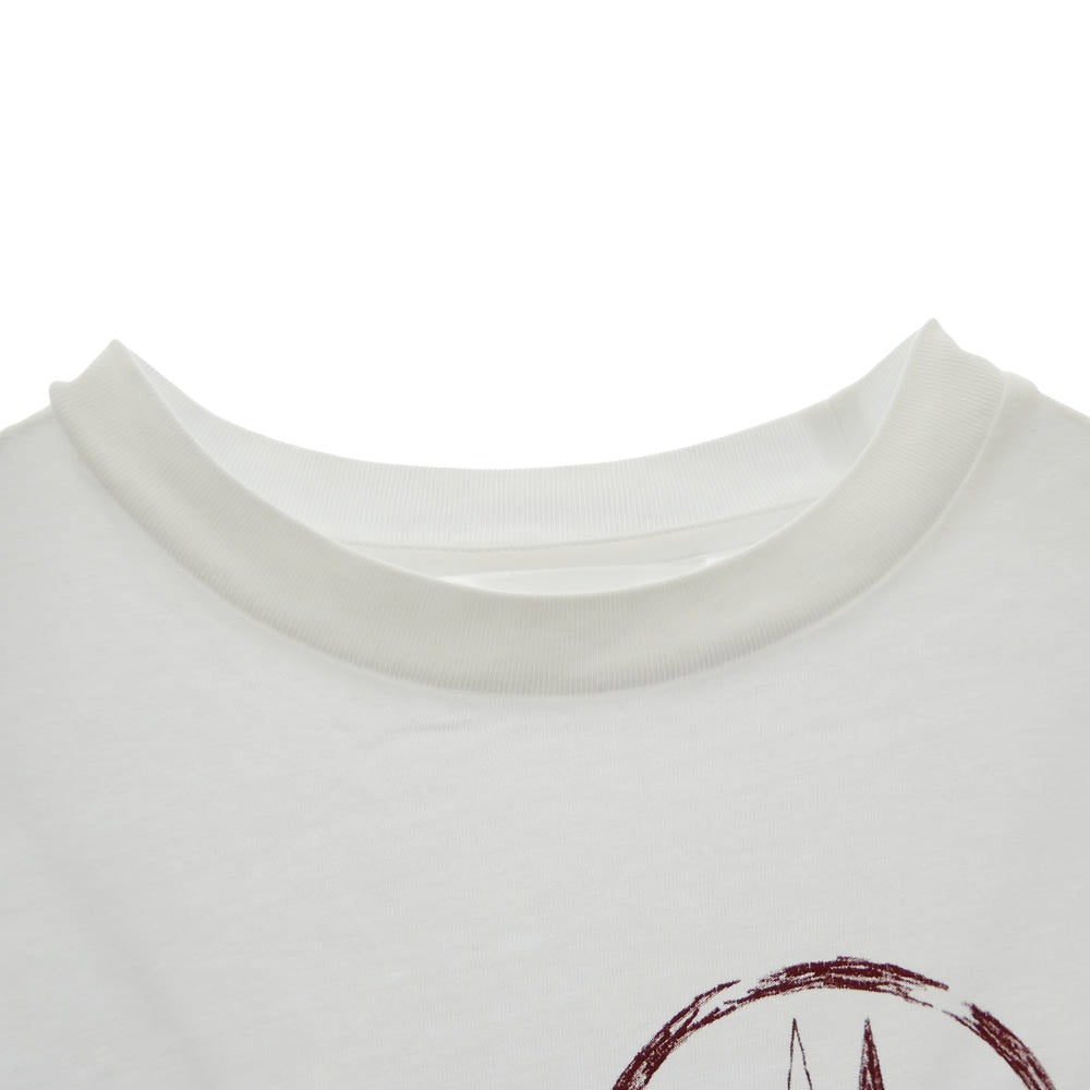MONCLER モンクレール 24AW J20918D00019 89AJS LS TSHIRT フロントロゴプリント ショルダーワッペン クルーネック 長袖 Ｔシャツ カットソー ホワイト系 XS【中古】