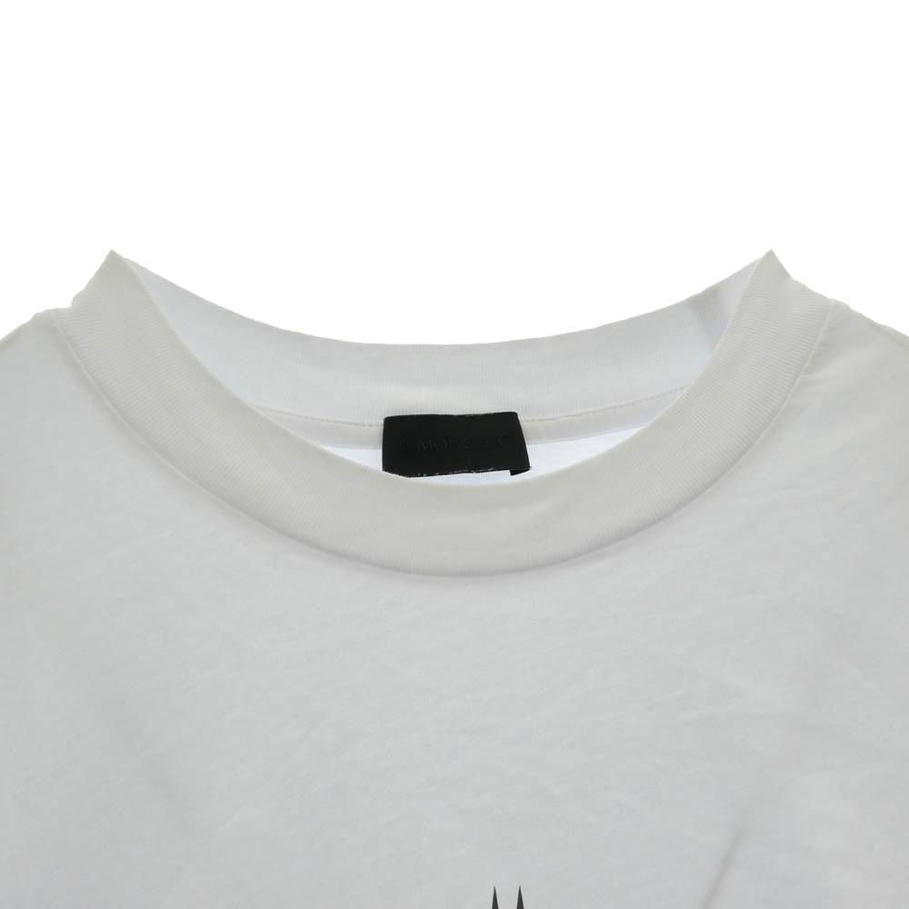 MONCLER モンクレール 25SS J10918C00060 829H8 MAGLIA MANICHE CORTE リフレクター ロゴ メッシュ 切替 ラバーロゴ ワッペン クルーネック 半袖 Ｔシャツ カットソー ホワイト系 S【中古】