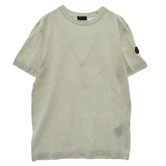 MONCLER モンクレール 24AW J20918C00015 89A17 SS T-SHIRT ラバー ロゴ ワッペン フロント 縦ロゴ プリント 半袖 Tシャツ TEE ホワイト系 S【中古】