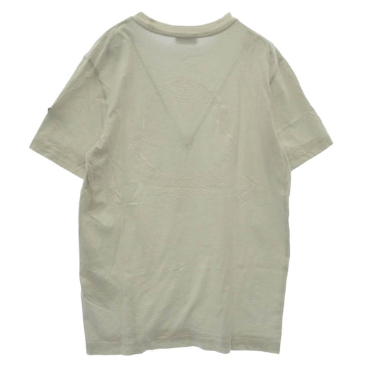 MONCLER モンクレール 24AW J20918C00015 89A17 SS T-SHIRT ラバー ロゴ ワッペン フロント 縦ロゴ プリント 半袖 Tシャツ TEE ホワイト系 S【中古】