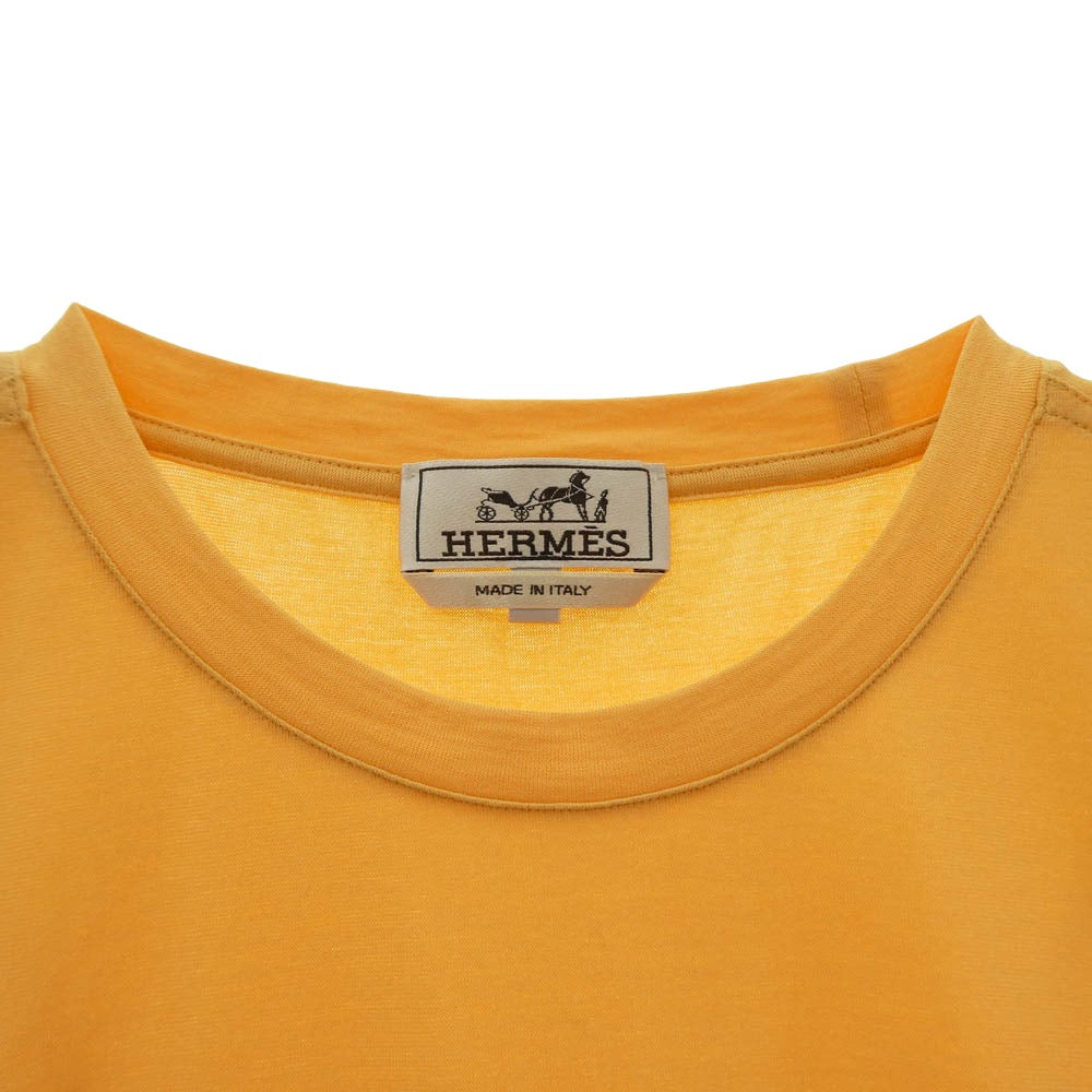 HERMES エルメス クルーネック コットン 半袖 ポケット Tシャツ