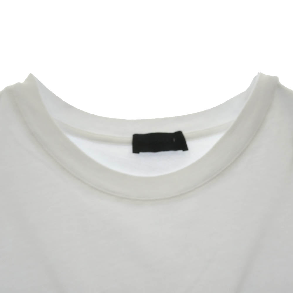 MONCLER モンクレール 22AW H20918C00008 829H8 SS T-SHIRT ラバー ロゴ ワッペン フロント 刺繍 カット ロゴ 半袖 Tシャツ TEE ホワイト系 S【中古】