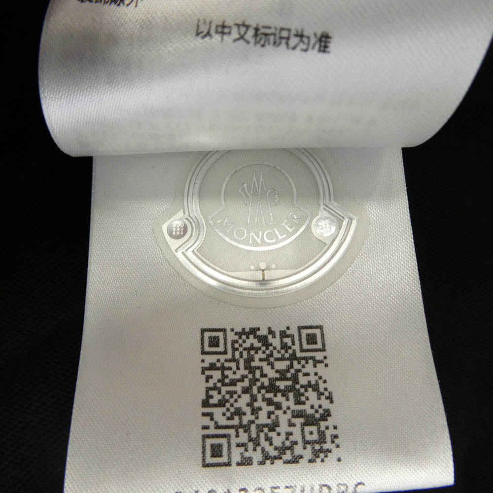MONCLER モンクレール 22AW H20978D00002 83927 GRENOBLE グルノーブル ロングスリーブ プリント 長袖 TEE Tシャツ カットソー ブラック系 S【中古】