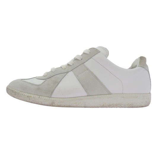 MAISON MARGIELA メゾンマルジェラ S57WS0236 ジャーマントレーナー レザー スニーカー ホワイト系 42【中古】