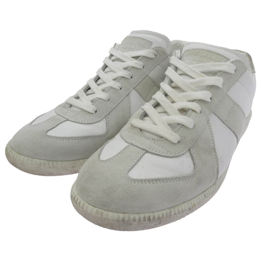 MAISON MARGIELA メゾンマルジェラ S57WS0236 ジャーマントレーナー レザー スニーカー ホワイト系 42【中古】