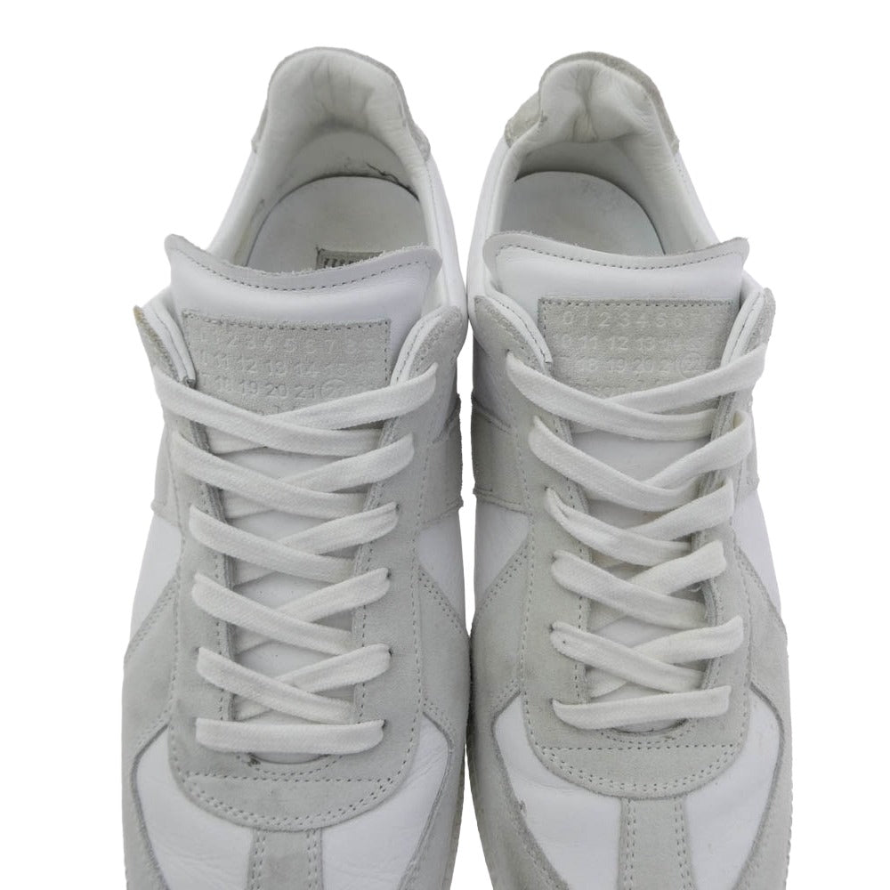 MAISON MARGIELA メゾンマルジェラ S57WS0236 ジャーマントレーナー レザー スニーカー ホワイト系 42【中古】