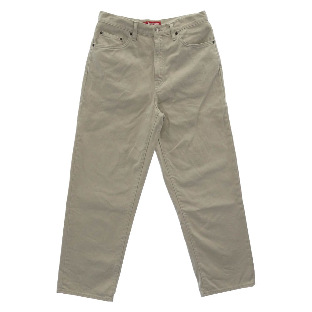 Supreme シュプリーム 24AW Baggy Jean ロゴ刺繍 バギージーンズ デニム パンツ W30 オフホワイト系 30【中古】 Supreme シュプリーム 24AW Baggy Jean ロゴ刺繍 バギージーンズ