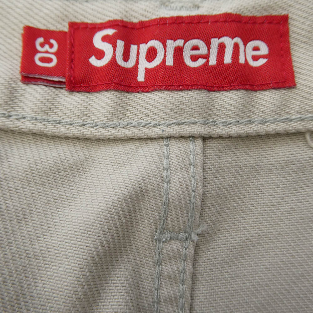 Supreme シュプリーム 24AW Baggy Jean ロゴ刺繍 バギージーンズ デニム パンツ W30 オフホワイト系 30【中古】