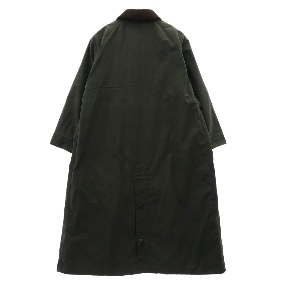 Barbour バブアー 21AW 2102028 WOMENS BURGHLEY ウィメンズ バーレー 3ワラント オイルド ロング コート ジャケット モスグリーン系 カーキ系 UK10【中古】