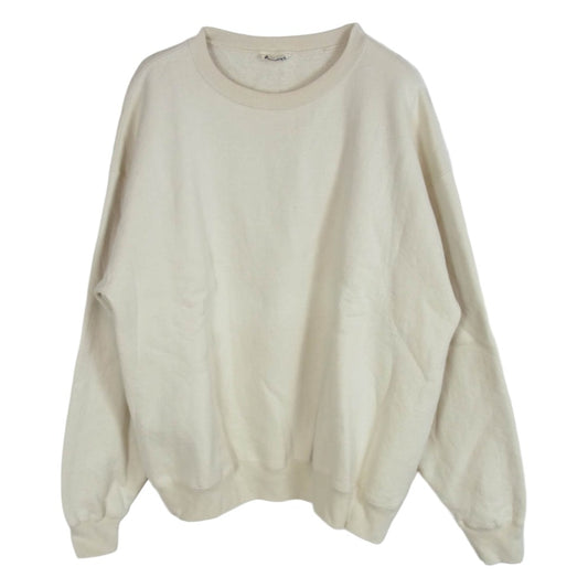 AURALEE オーラリー 23AW A23AP02TU SMOOTH SOFT SWEAT P/O スムースソフト クルーネック スウェット トレーナー オフホワイト系 5【中古】