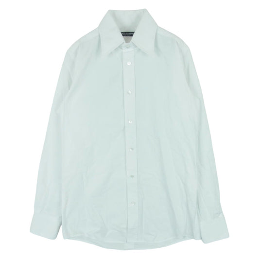 DOLCE&GABBANA ドルチェアンドガッバーナ 長袖 ドレス シャツ 15.5 コットン イタリア製 ホワイト系 39【中古】