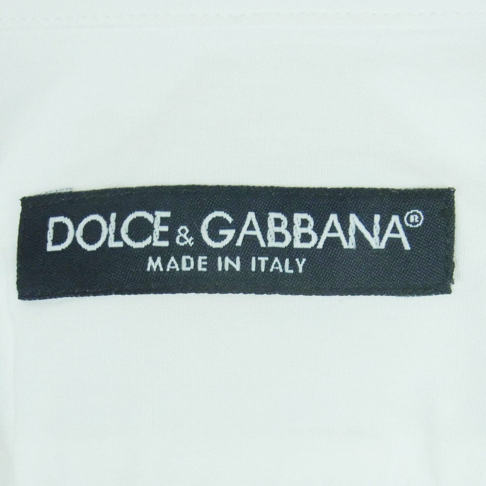 DOLCE&GABBANA ドルチェアンドガッバーナ 長袖 ドレス シャツ 15.5 コットン イタリア製 ホワイト系 39【中古】