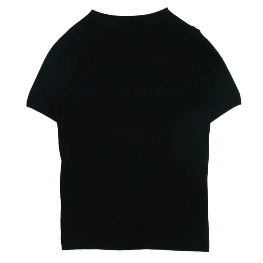 DOLCE&GABBANA ドルチェアンドガッバーナ Vネック 半袖 Tシャツ カットソー イタリア製 ブラック系 48【中古】