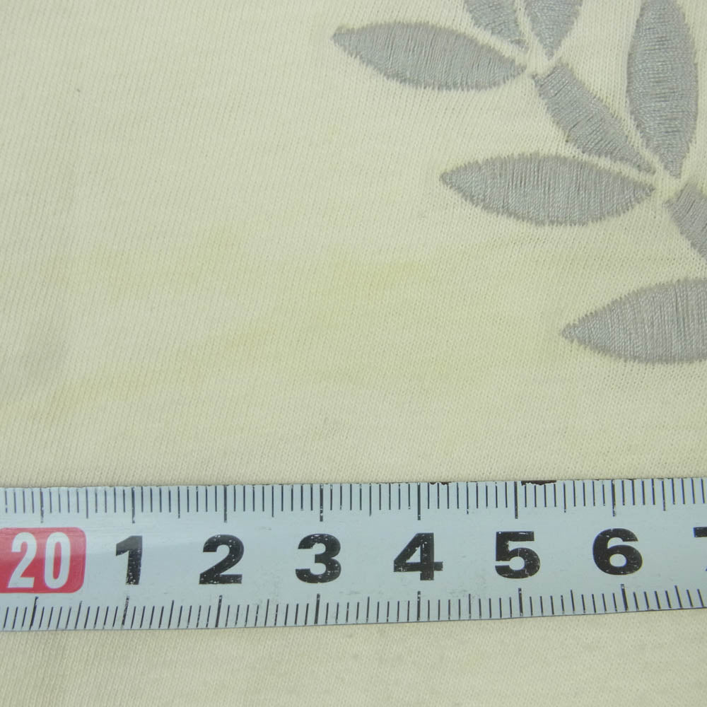 DOLCE&GABBANA ドルチェアンドガッバーナ DG刺繍 Vネック 半袖 Tシャツ カットソー コットン イタリア製 クリーム色系 48【中古】