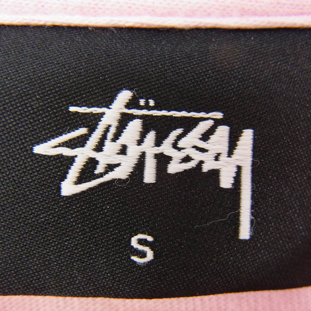 STUSSY ステューシー GLOBAL GATHERING サイドプリント Tシャツ 半袖カットソー ピンク系 S【中古】